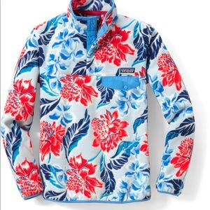 Patagonia Synchilla T Snap Fleece Floral Hawaiian